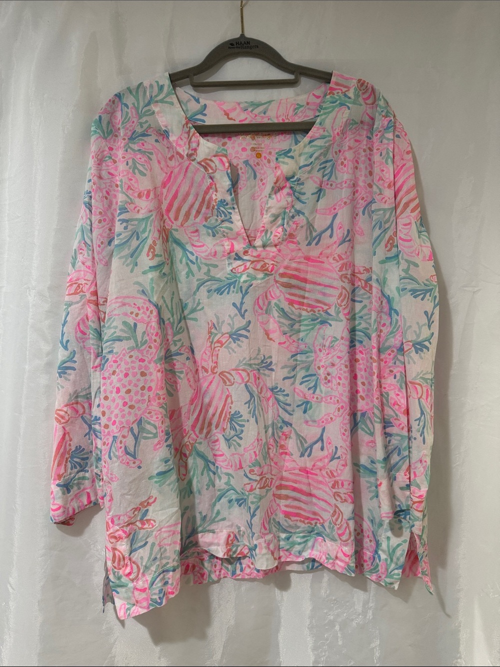 Lilly Pulitzer XL Amelia island  Shell-Print Tunic Getting Steamy